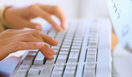 Typing at the keyboard